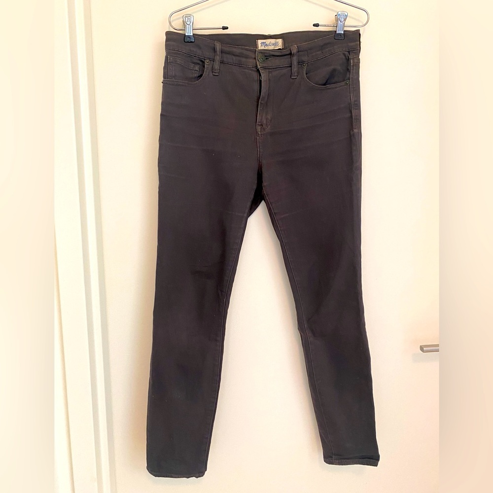 MADEWELL high rise skinny pant, dark grey